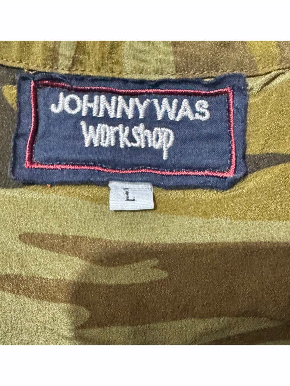 Johnny Was Workshop Ronnie Camo Embroidered Tunic Dress Floral Boho Large - Picture 7 of 8